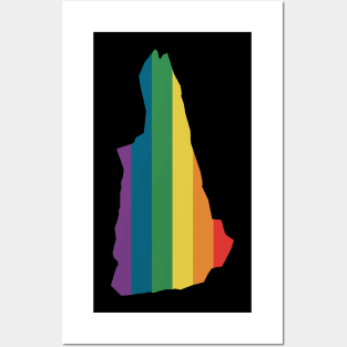 New Hampshire State Rainbow Posters and Art